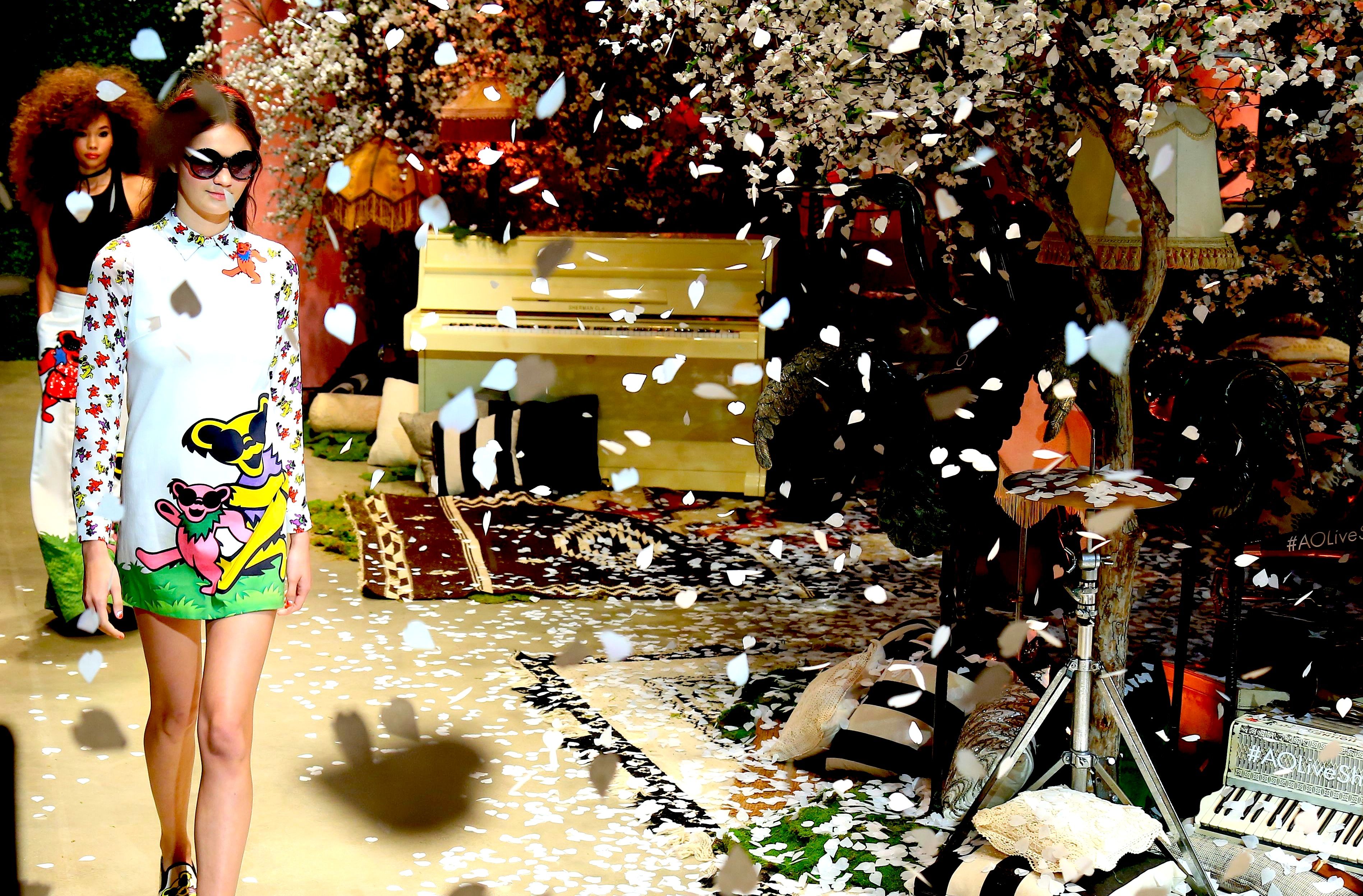 Various Models Alice + Olivia Holds Festival - Themed See-Now Buy-Now Runway Show at NeueHouse Runwa