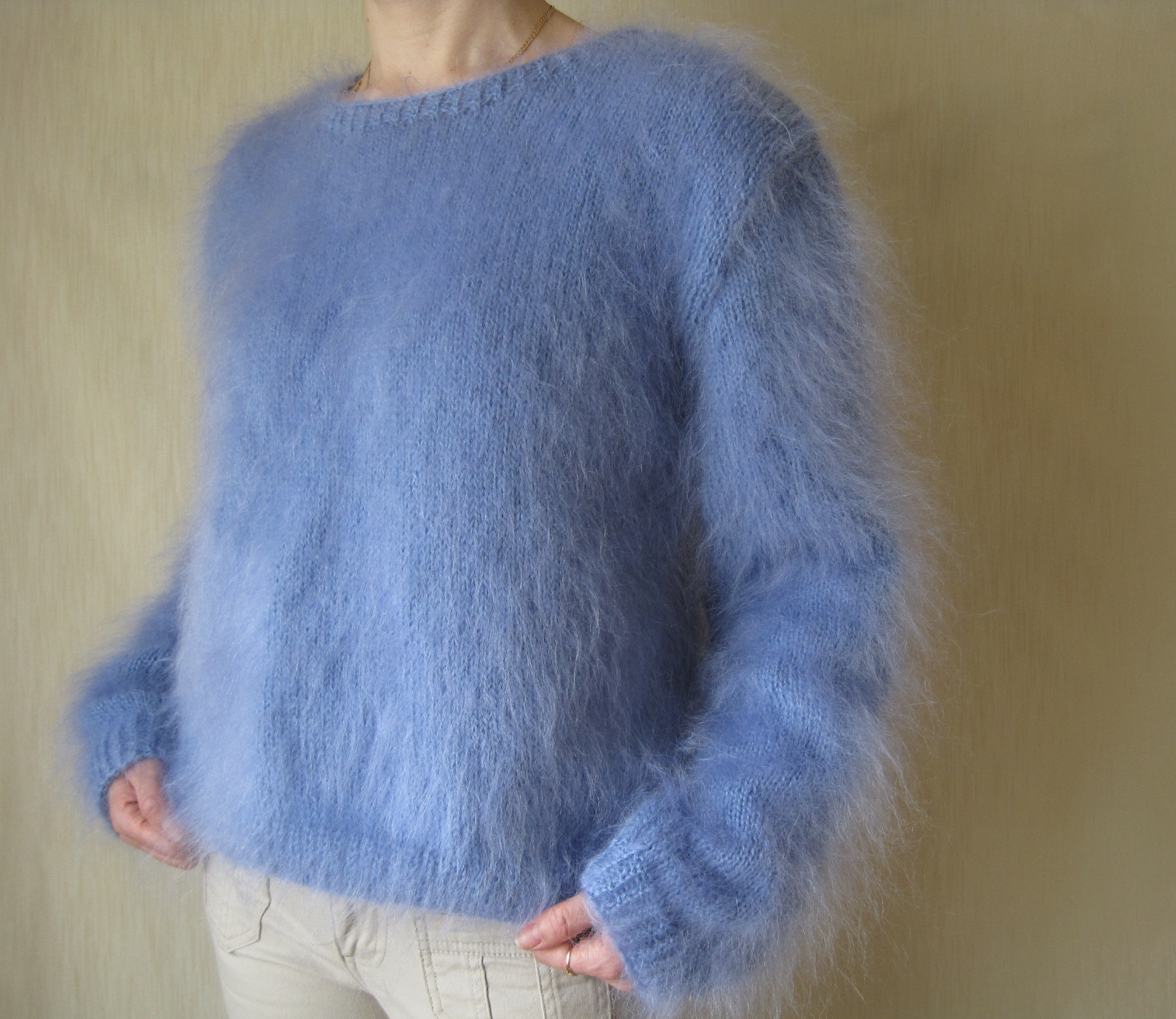 Blue Mohair Sweater Shrug 6.jpg